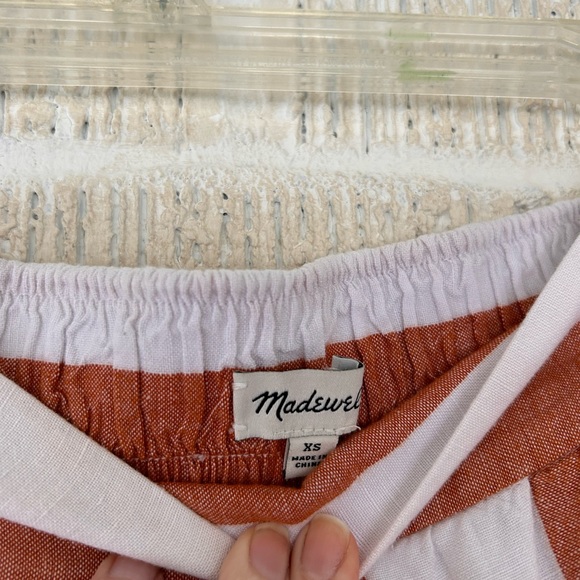 MADEWELL Cabana Stripe Cropped Wide Leg Pants - Picture 4 of 7